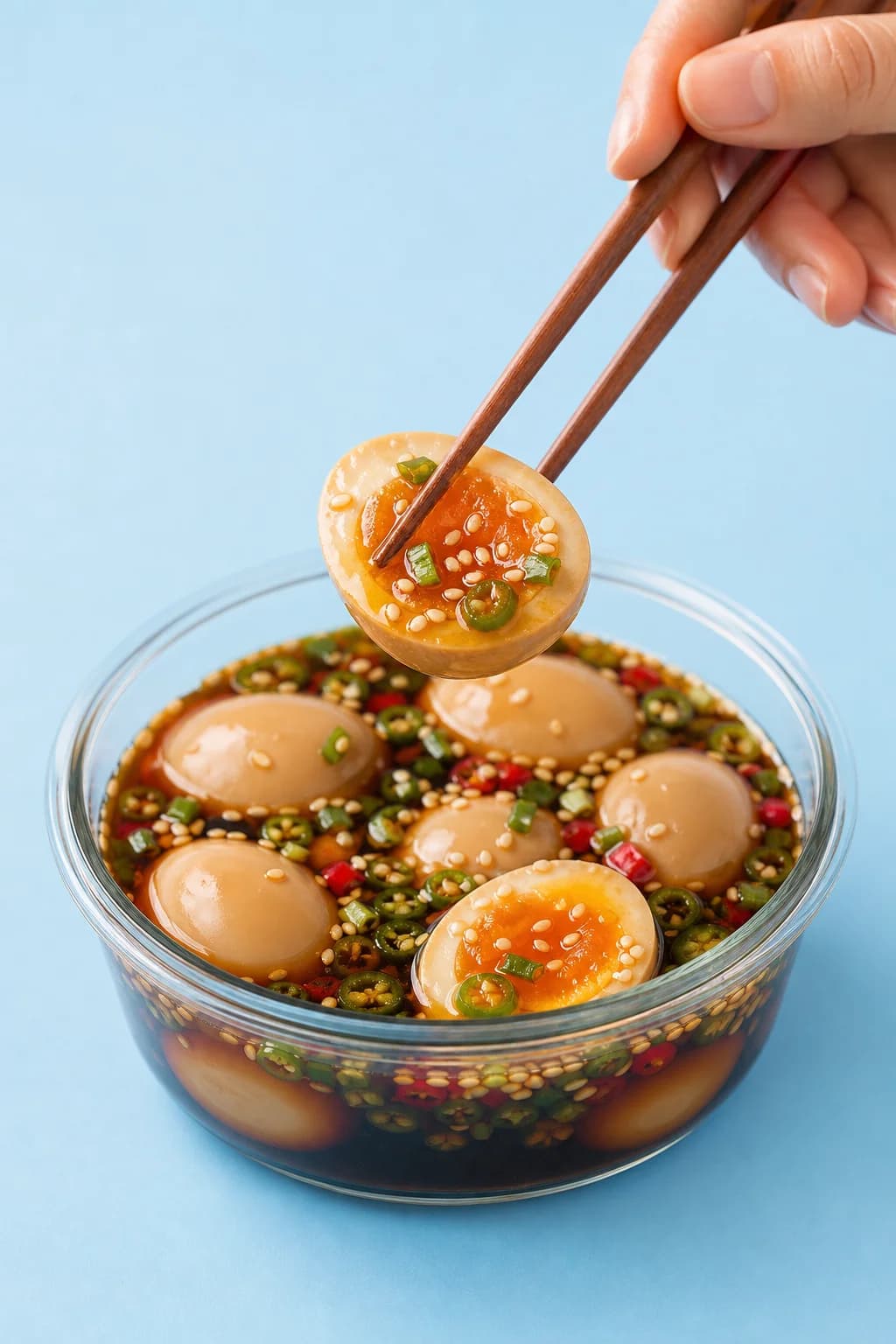 Korean marinated eggs side dish (마약계란)