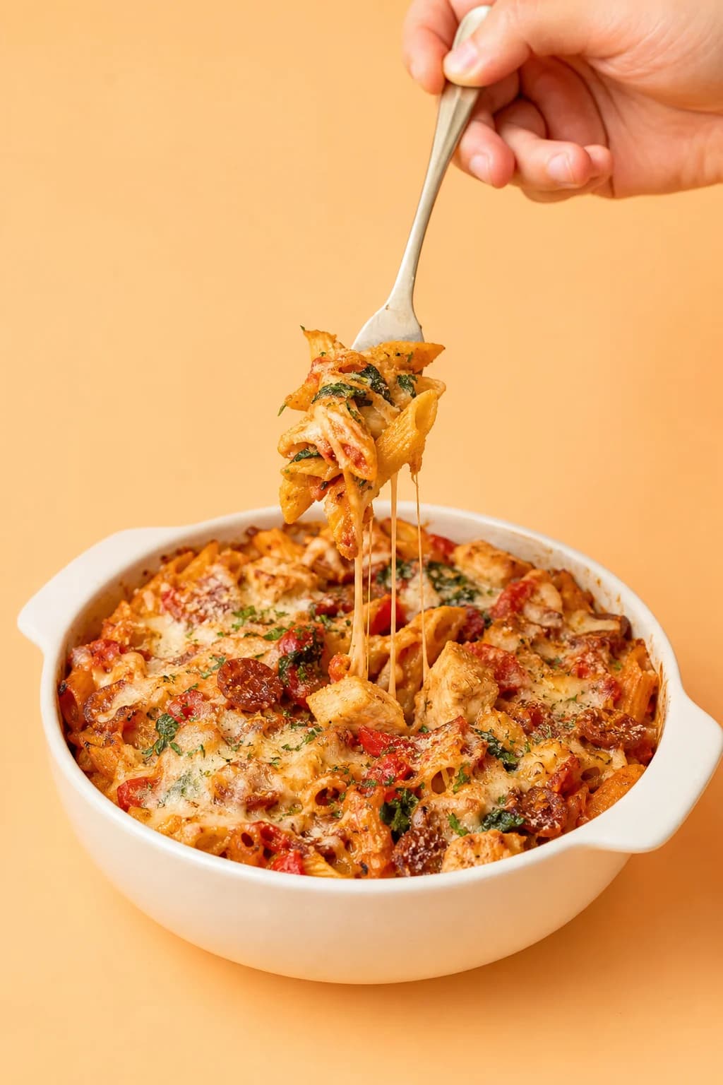 Sun-dried tomato chicken pasta