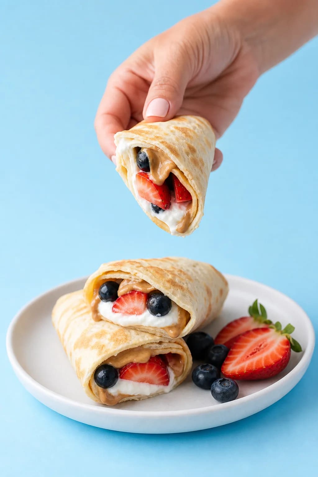 Two-ingredient protein crepes