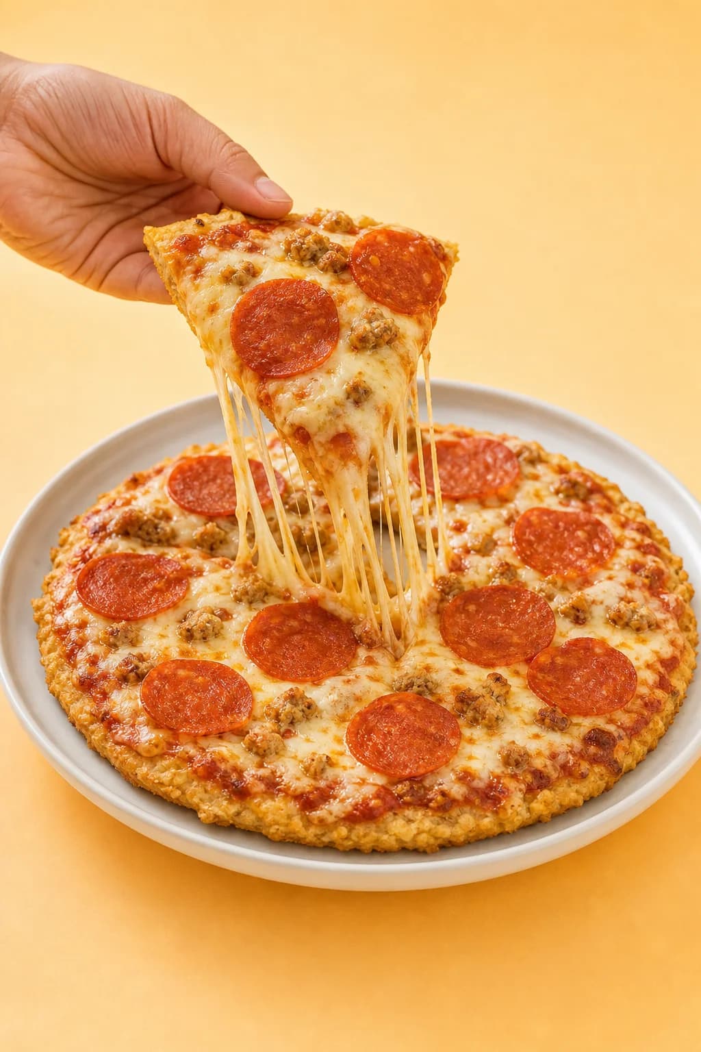 High protein chicken pizza