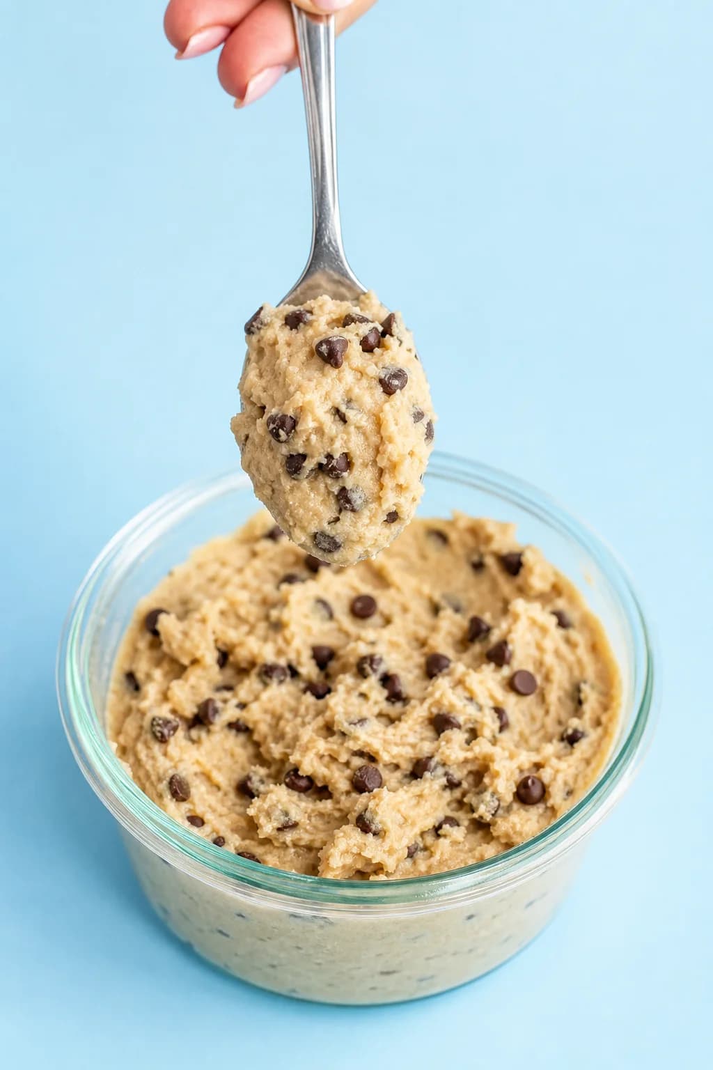Overnight chocolate chip protein cookie dough
