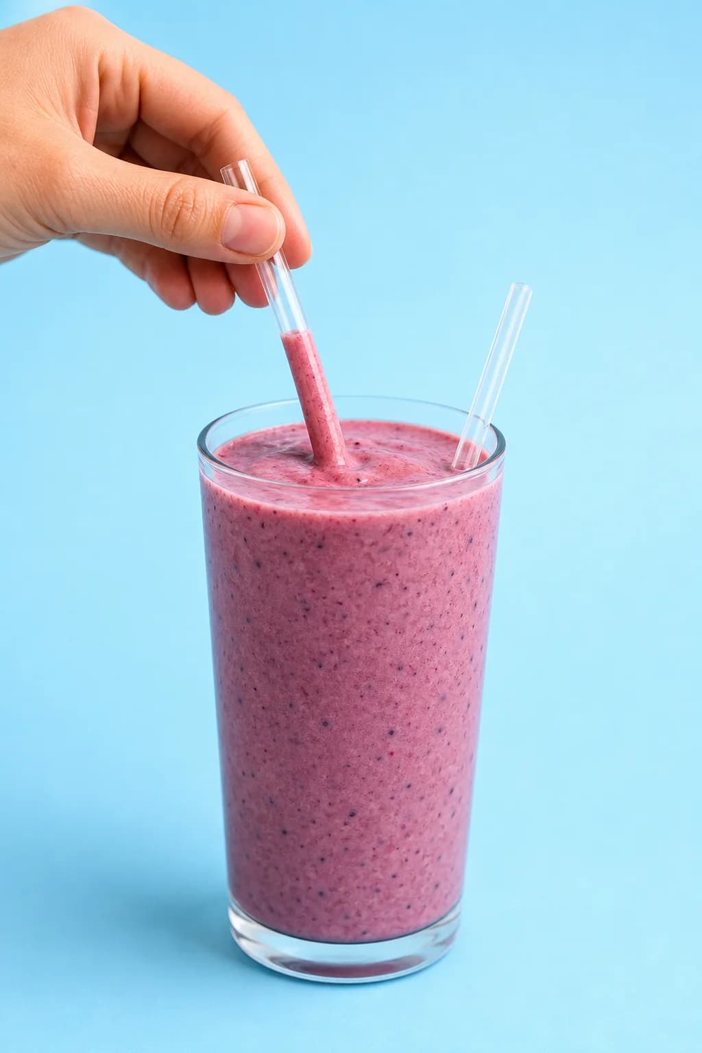 High-protein berry banana smoothie