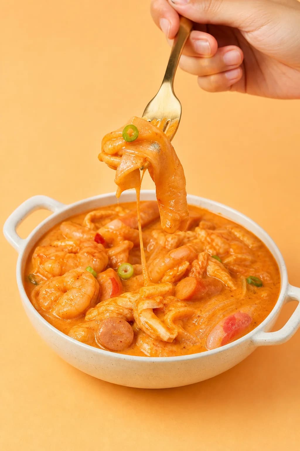 Low-fat rosé tteokbokki