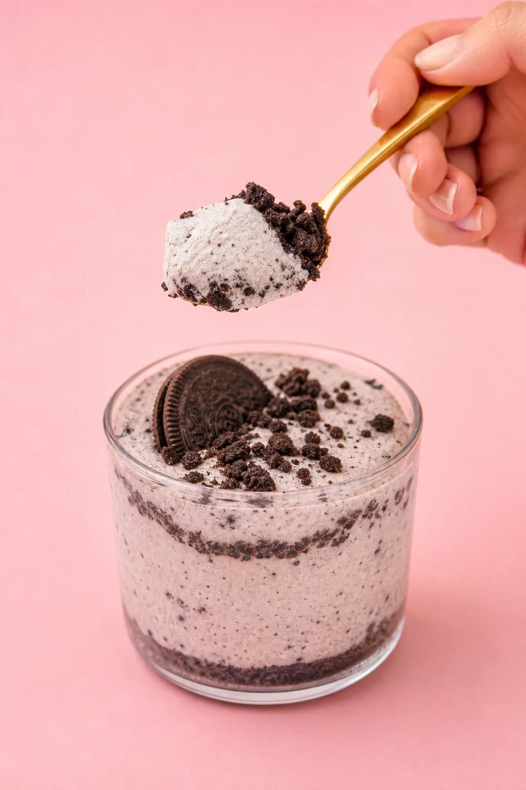 Oreo protein cheesecake