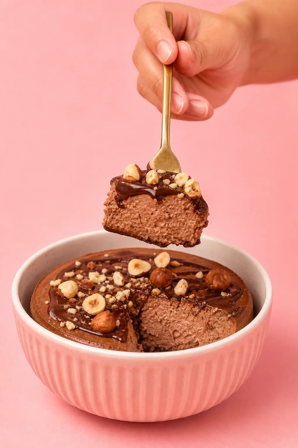 Ferrero Rocher cottage cheese cheesecake
