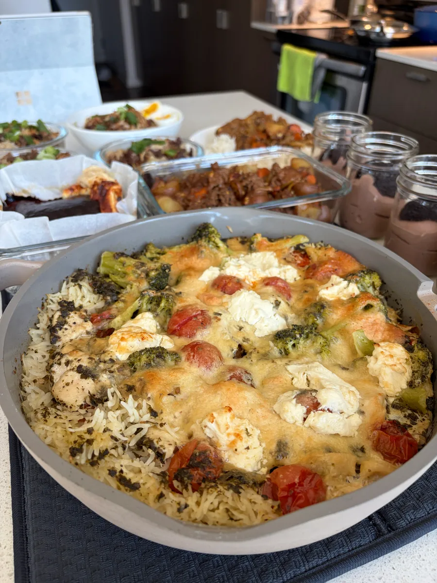 Prepped meals from the same cook session